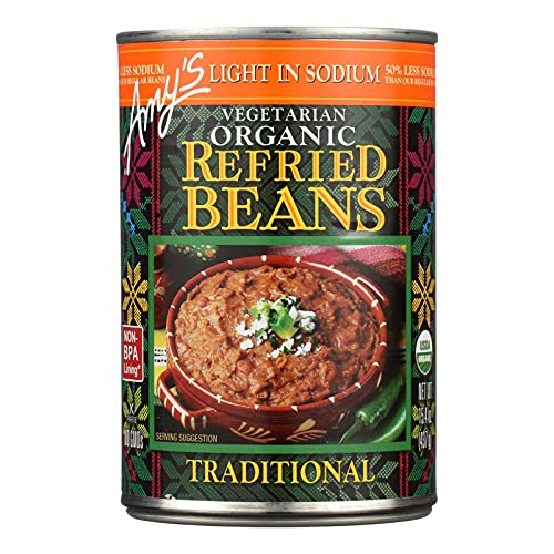 Amys Organic Light In Sodium Refried Black Beans - Case Of 12 -