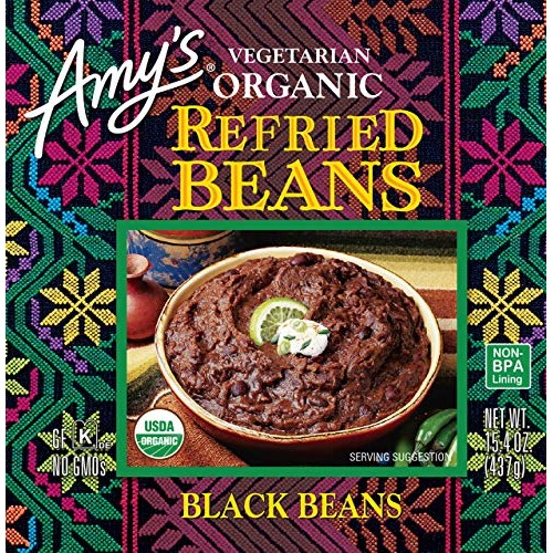 Amys Organic Refried Beans, Black Beans, 15.4 Ounce Pack Of 12