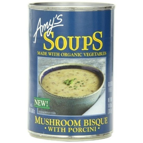 Amys Organic Soups 14 Oz Pack Of 4 Mushroom Bisque With Porc