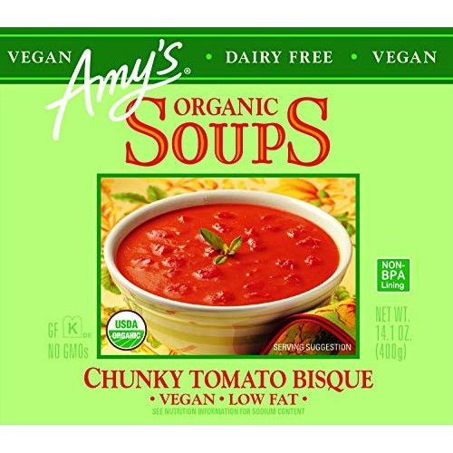 Amys Organic Soups, Vegan Tomato Bisque, 14.1 Ounce Pack Of 12