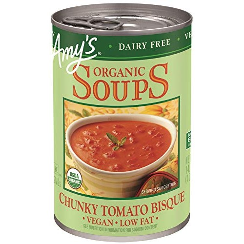 Amys Organic Soups, Vegan Tomato Bisque, 14.1 Ounce Pack Of 12