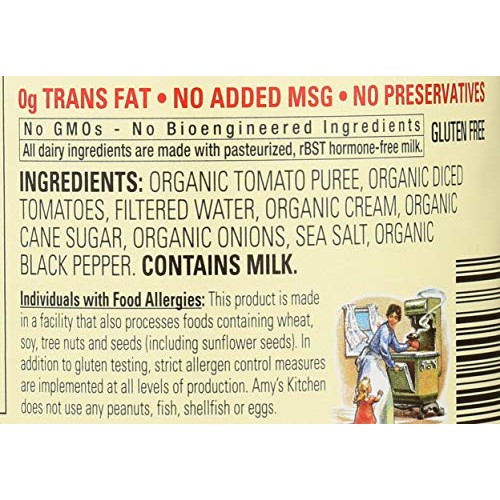 Amys, Soup Chunky Tomato Bisque Organic, 14.5 Ounce