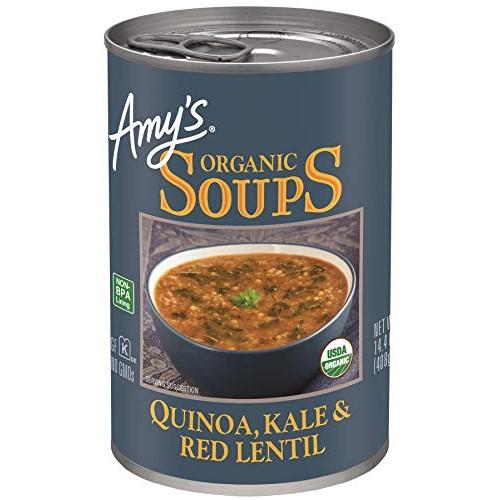 Amys Soups, Organic Quinoa, Kale &Amp; Red Lentil Soup, 14.4 Ounce