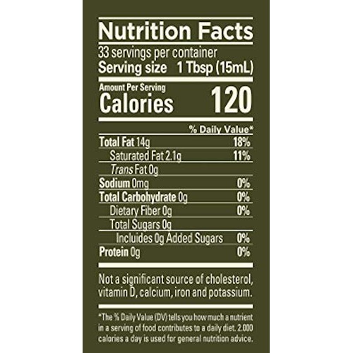 Huasco Extra Virgin Olive Oil – 16.9 Fl Oz Natural Virgin Oil –