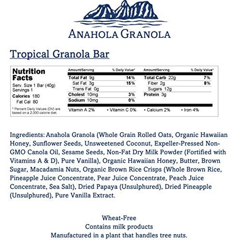 Anahola Granola Tropical Bars, 8 Count