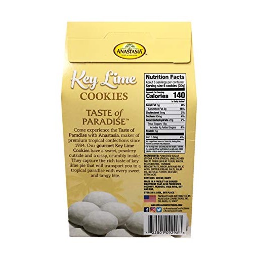 Anastasia All Natural Key Lime Cookie With Sugar Powder 6Oz, 1 Pack