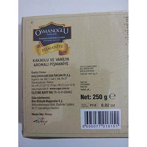 Turkish Dessert Sweet Halvah, Halva, Pismaniye Cocoa &Amp; Vanilla