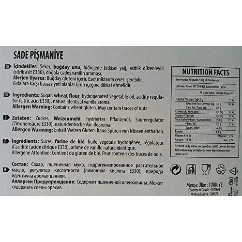 Turkish Dessert Sweet Halvah, Helva, Halva, Pismaniye 220 Gr