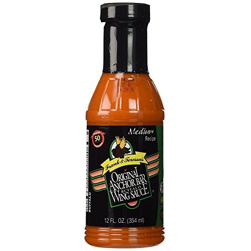 Anchor Bar Buffalo Wing Sauce, Medium Recipe, 12 Ounces Pack Of 2
