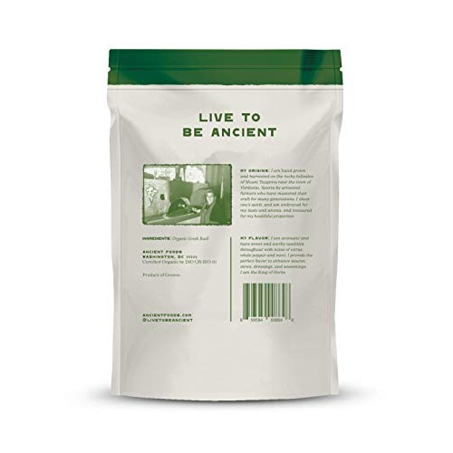 Ancient Foods - Organic Basil | Greek Basil | Mountain Basil - 30G