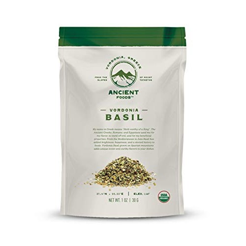 Ancient Foods - Organic Basil | Greek Basil | Mountain Basil - 30G