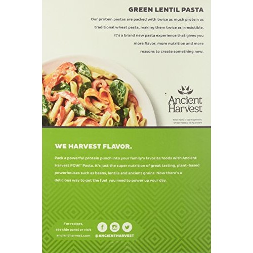 Ancient Harvest Pasta Penne Green Lentil 8 Ounce - Pack Of 6