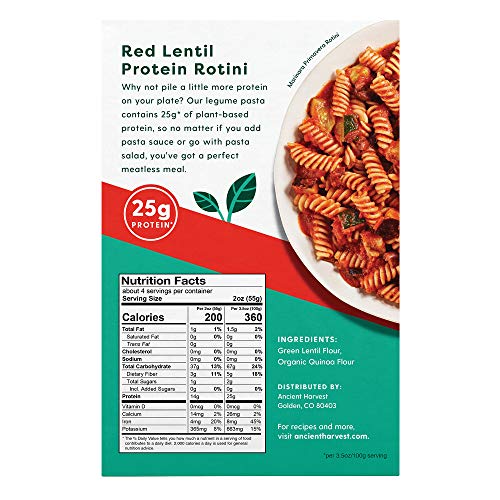 Ancient Harvest Gluten Free Plant-Based High Protein Vegan Pasta