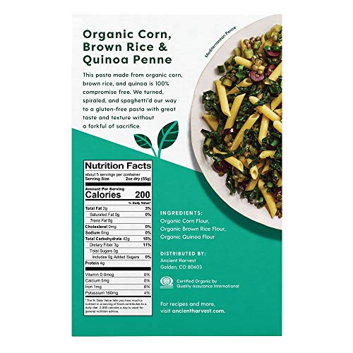 Ancient Harvest Gluten Free Pasta, Penne, 8 Ounce