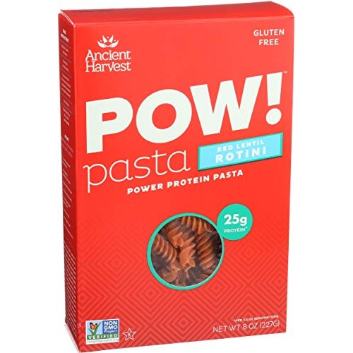 Ancient Harvest, Pow!, Pasta, Red Lentil Rotini, 8 Oz