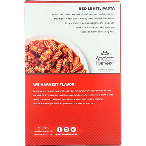 Ancient Harvest, Pow!, Pasta, Red Lentil Rotini, 8 Oz