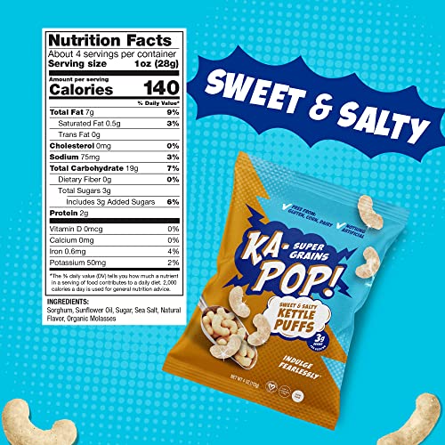 Ka-Pop! Popped Puffs - Sweet and Salty, 4oz, Pack of 6 - Free fr...