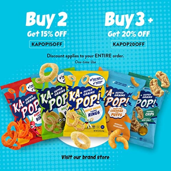 Ka-Pop! Popped Puffs - Sweet and Salty, 4oz, Pack of 6 - Free fr...