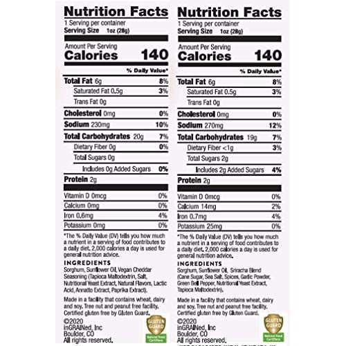 Ka-Pop! Super Grain Puffs, Cheddar + Red &Amp; Green Sriracha 4Oz,