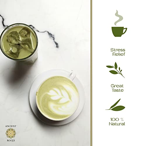 Ancient Roots Turmeric Matcha Mix - With Cinnamon, Ginger, and B...
