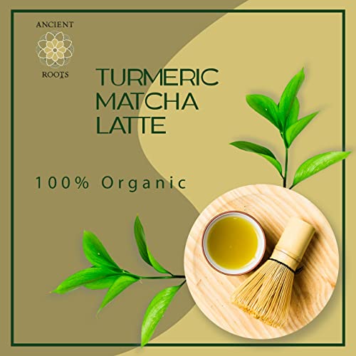 Ancient Roots Turmeric Matcha Mix - With Cinnamon, Ginger, and B...