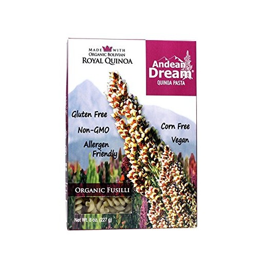 Andean Dream Fusilli Quinoa Pasta Gluten Free 3X8 Oz