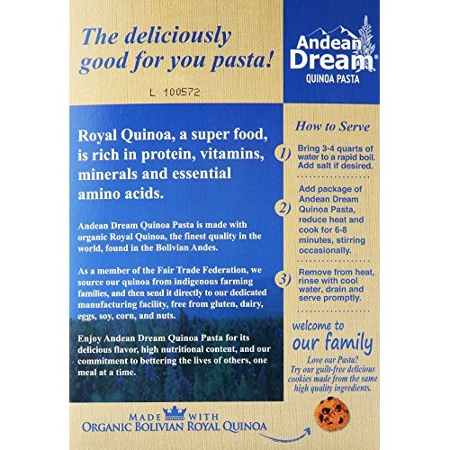 Andean Dream Gluten Free Organic Quinoa Pasta, 8 Oz