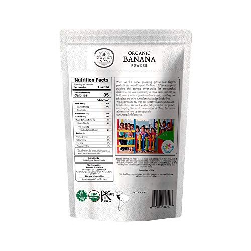 Andean Star Organic Banana Powder -1Lb- Fresh Pure Raw Powdered