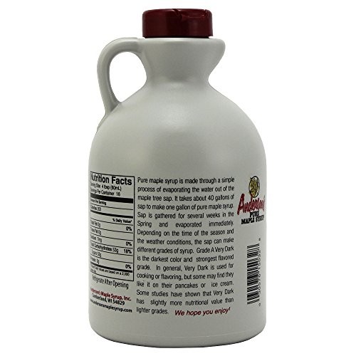 Andersons Pure Maple Syrup, Grade A Very Dark/Grade B, 32 Ounce