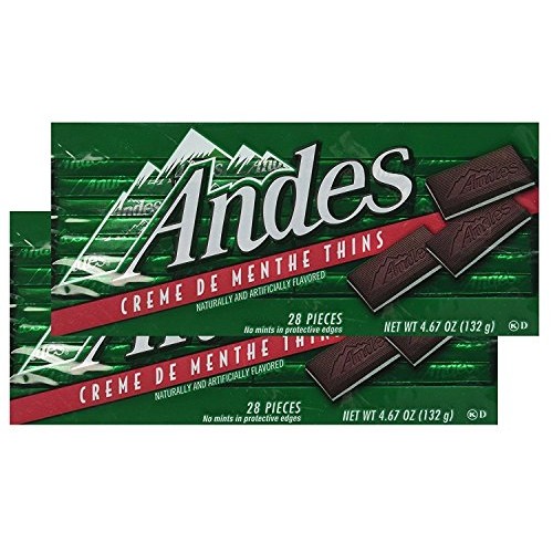 Andes Creme De Menthe Thins - 28 Pieces Pack Of 2