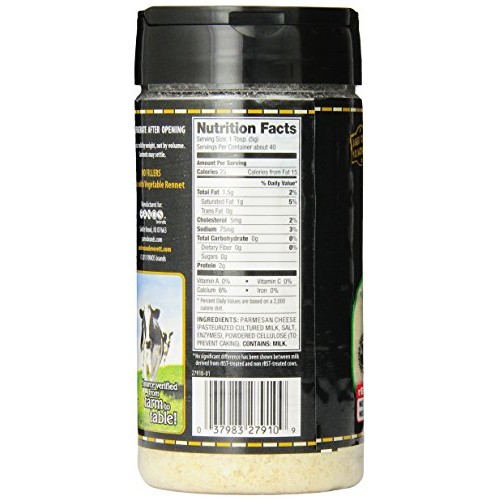 Andrew &Amp; Everett Hormone Free Grated Parmesan Cheese, 7 Oz Conta