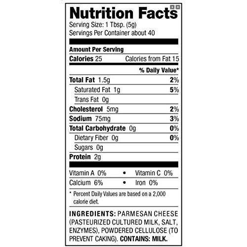 Andrew &Amp; Everett Hormone Free Grated Parmesan Cheese, 7 Oz Conta