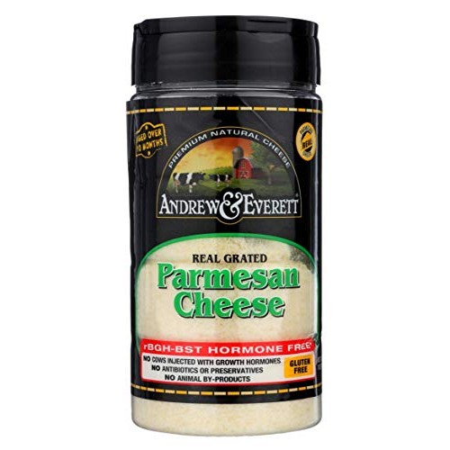 Andrew &Amp; Everett Hormone Free Grated Parmesan Cheese, 7 Oz Conta