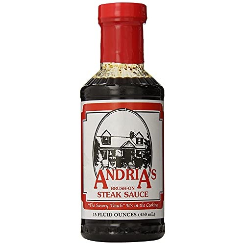 Andrias Brush On Steak Sauce, 15 Ounce Bottle