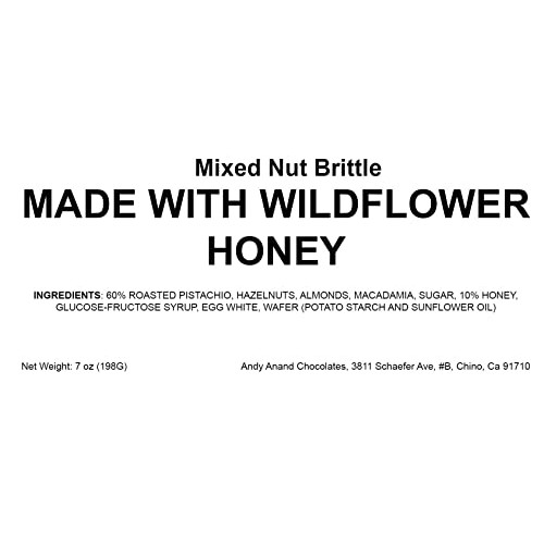 Andy Anand Mixed Nut Soft Brittle, Nougat, Turron Made With Wild...