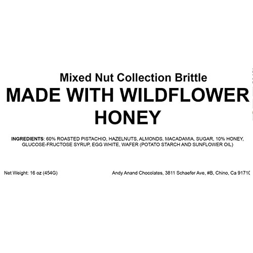 Andy Anand Mixed Soft Brittle, Nougat, Turron Made With Wildflow...