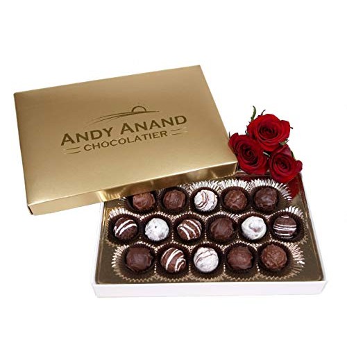Andy Anand Chocolate Belgian Sugar Free Truffles 16 Pieces Gift