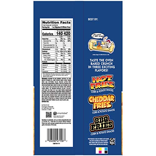 Andy Capps Cheddar Flavored Fries, 3 Oz, 12 Pack