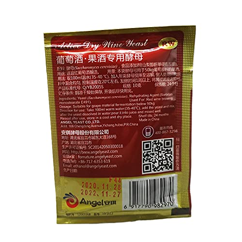 Angel Yeast Active Dry Yeast For Red Wine Making 10G