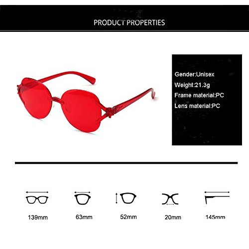 Fox Frameless One Piece Sunglasses Candy Color Ocean Piece One P