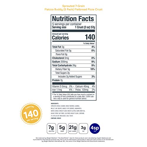 Angelic Bakehouse Flatzza Buddy Pack – 10 Ounce - Sprouted 7-Gra