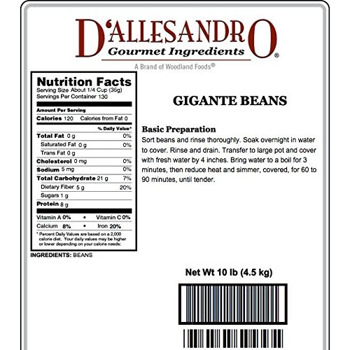 Gigante Beans, 10 Pound Box