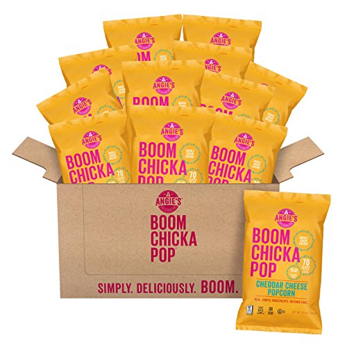 Angie’S Boomchickapop Cheddar Cheese Popcorn, 4.5 Ounce Bag Pac