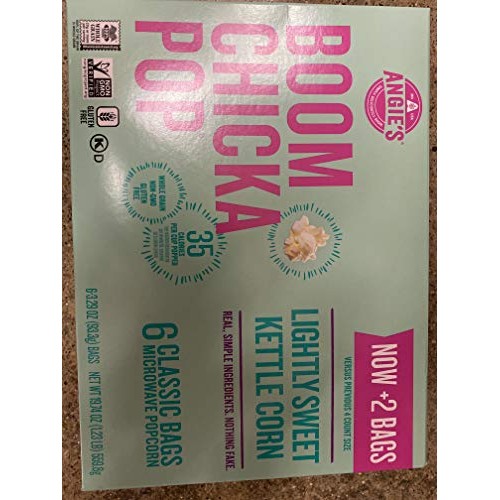 Angies Boom Chicka Pop Microwave Lightly Sweet Kettle Corn Popc...
