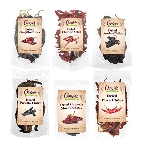 Dried Chili Pepper Six Pack 24Oz | Includes Pack Of Chile Ancho,