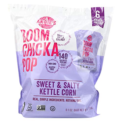 Angies Boom Chicka Pop 1 Ounce Sweet N Salty Kettle Corn, 6 coun...