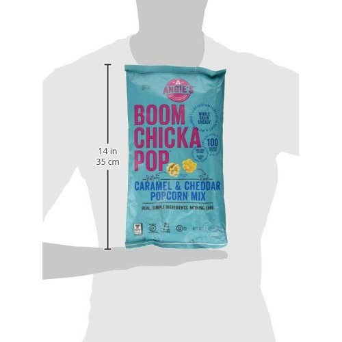 Angie’S Boomchickapop Caramel &Amp; Cheddar Popcorn, 6 Oz Pack Of 2