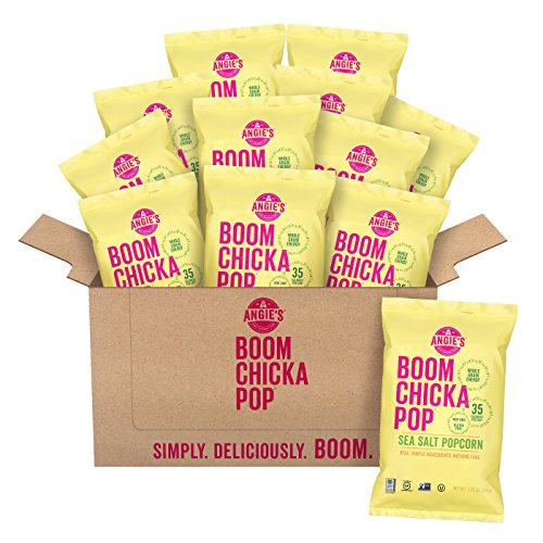 Angies Boomchickapop Sea Salt Popcorn, 1.25 Ounce Bag Pack Of 12