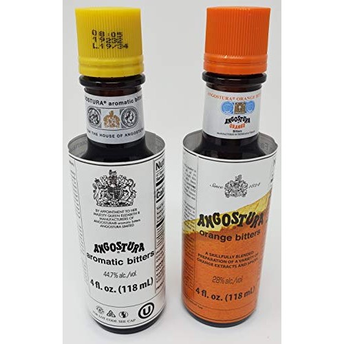 Angostura Aromatic Bitters And Orange Bitters 4 Fl. Oz. Set.