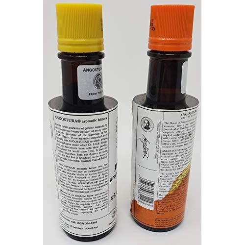 Angostura Aromatic Bitters And Orange Bitters 4 Fl. Oz. Set.